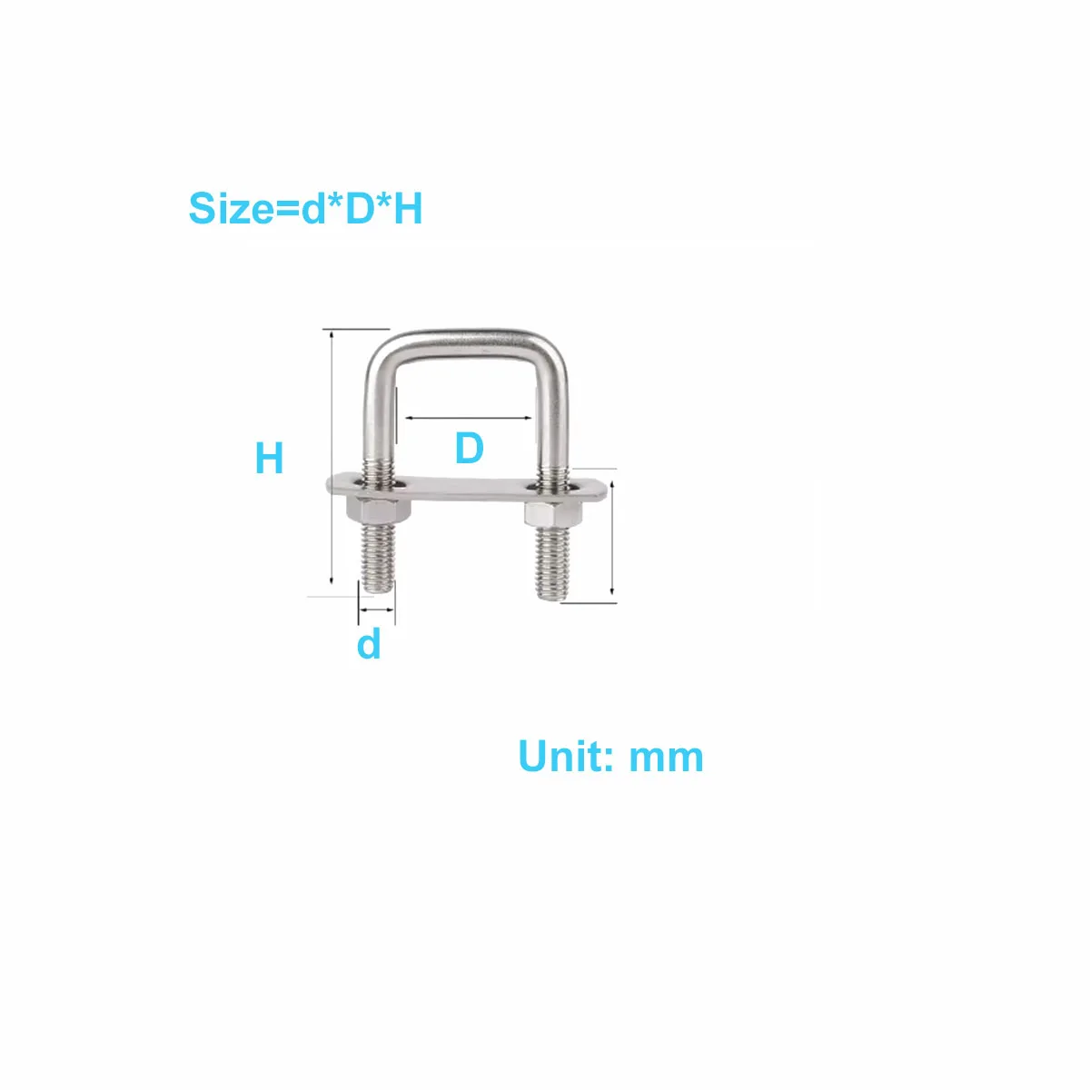 304 Stainless Steel Right Angle u-Shaped Bolt/u-Shaped Pipe Clamp Square Clamp Screw And Nut Set
304 Stainless Steel Right Angle u-Shaped Bolt/u-Shaped Pipe Clamp Square Clamp Screw And Nut Set