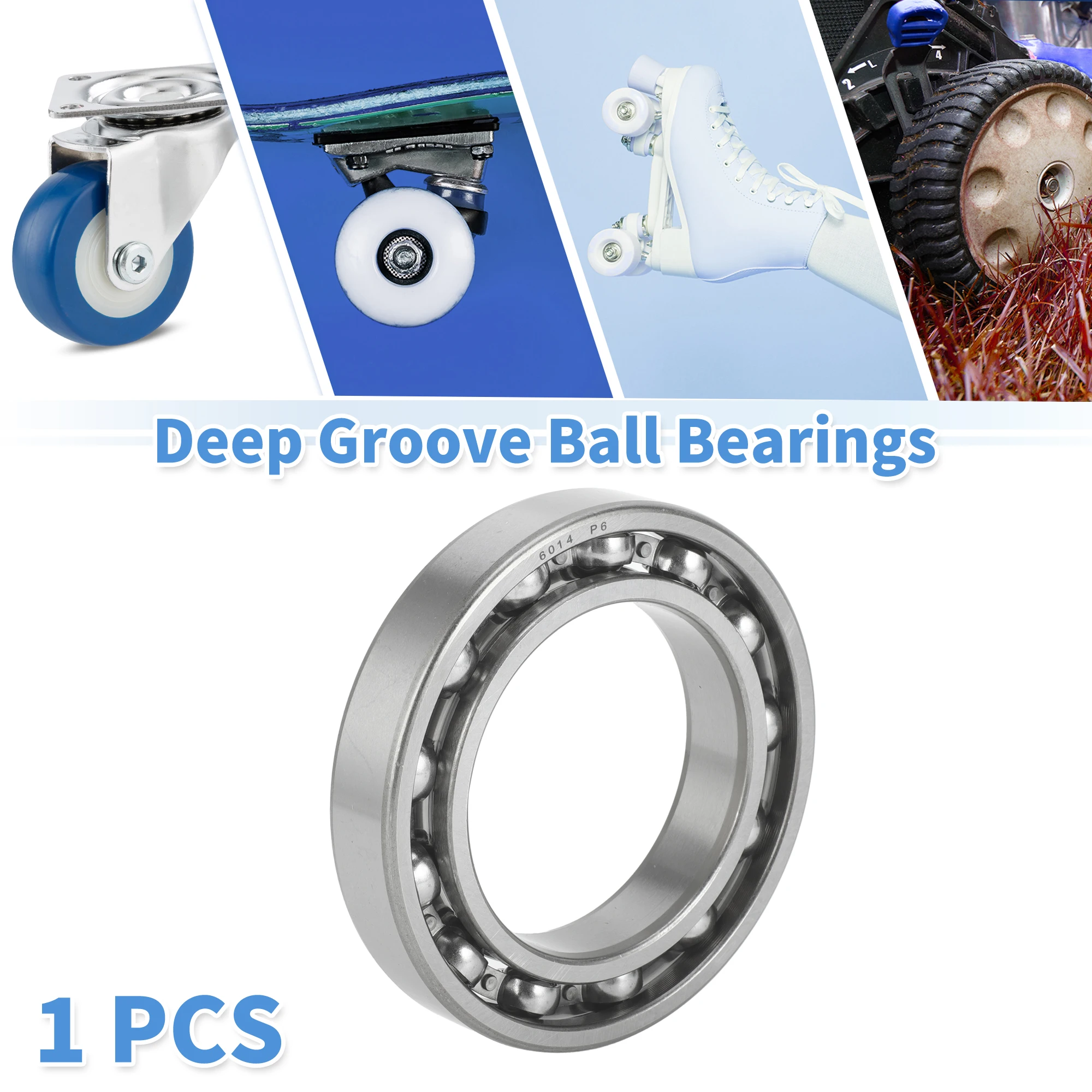 Motoforti 6014 Deep Groove Ball Bearings P6 70x110x20mm Lubricated Bearings Open Type Silver Tone Scooter Skateboard Wheel
Motoforti 6014 Deep Groove Ball Bearings P6 70x110x20mm Lubricated Bearings Open Type Silver Tone Scooter Skateboard Wheel
