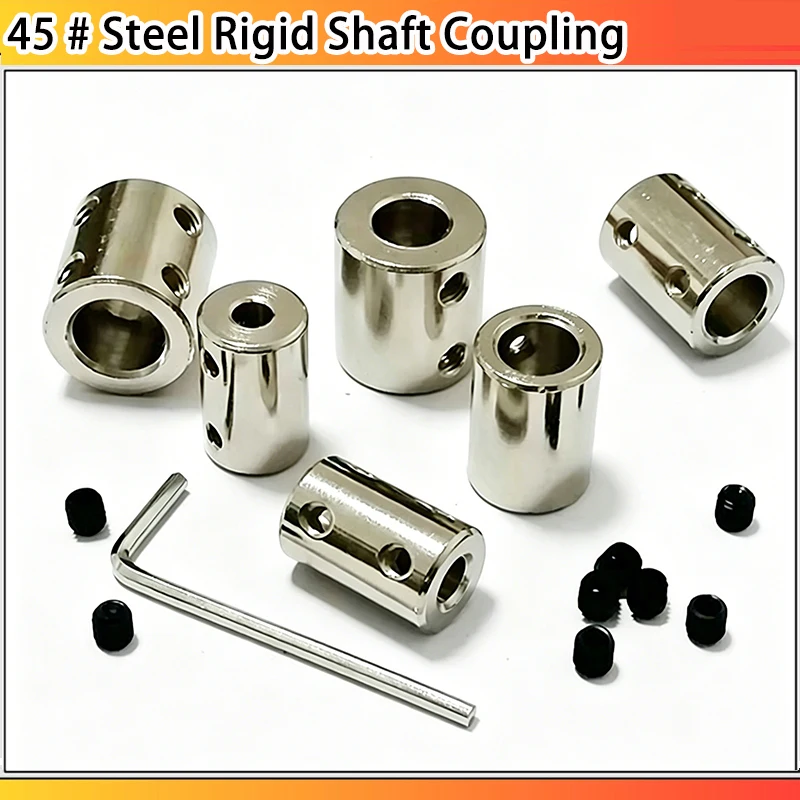 1PCS 45 # Steel Rigid Coupling Rigid Shaft Coupling Coupler Motor Connector Sleeve Aperture:4-4mm~12-12mm
1PCS 45 # Steel Rigid Coupling Rigid Shaft Coupling Coupler Motor Connector Sleeve Aperture:4-4mm~12-12mm