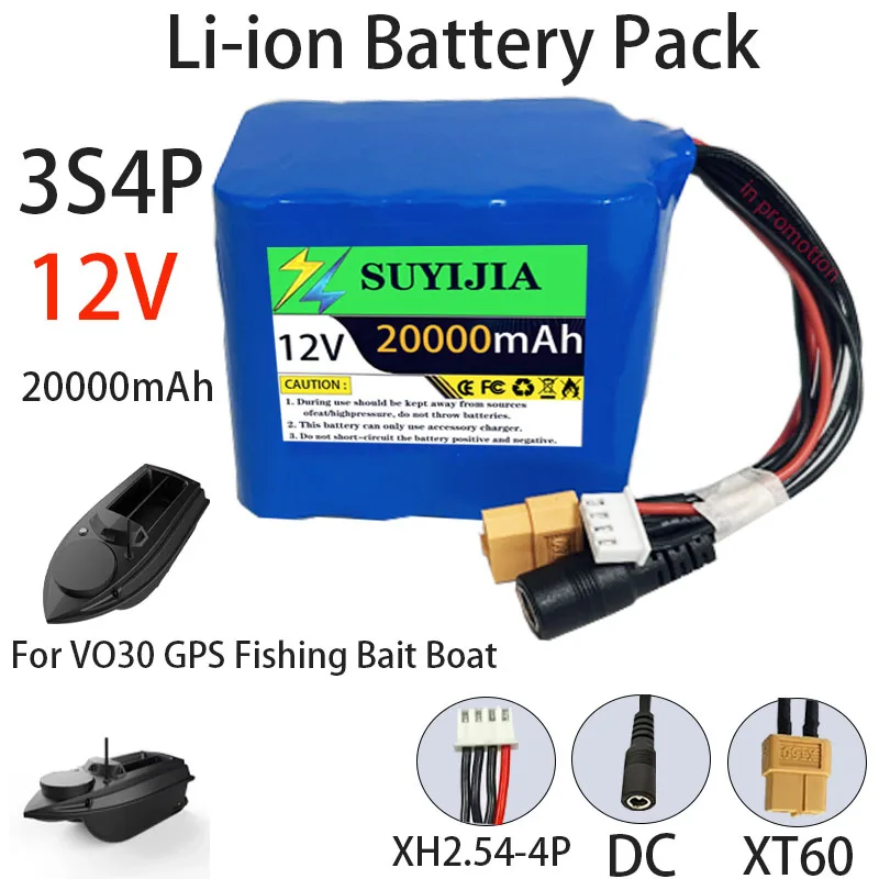18650Newly Made 3S4P12V 20AH Lithium Ion Battery with BMS High Power Remote Control Bait Battery Suitable for GPS Bait Boat V030
18650Newly Made 3S4P12V 20AH Lithium Ion Battery with BMS High Power Remote Control Bait Battery Suitable for GPS Bait Boat V030