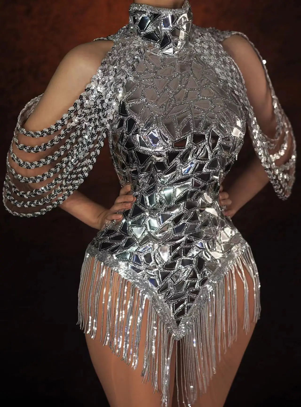 New Women Shining Silver Rhinestones Transparent Sleeveless Dress Birthday Celebrate Evening Performance Dance Mesh Outfit
New Women Shining Silver Rhinestones Transparent Sleeveless Dress Birthday Celebrate Evening Performance Dance Mesh Outfit