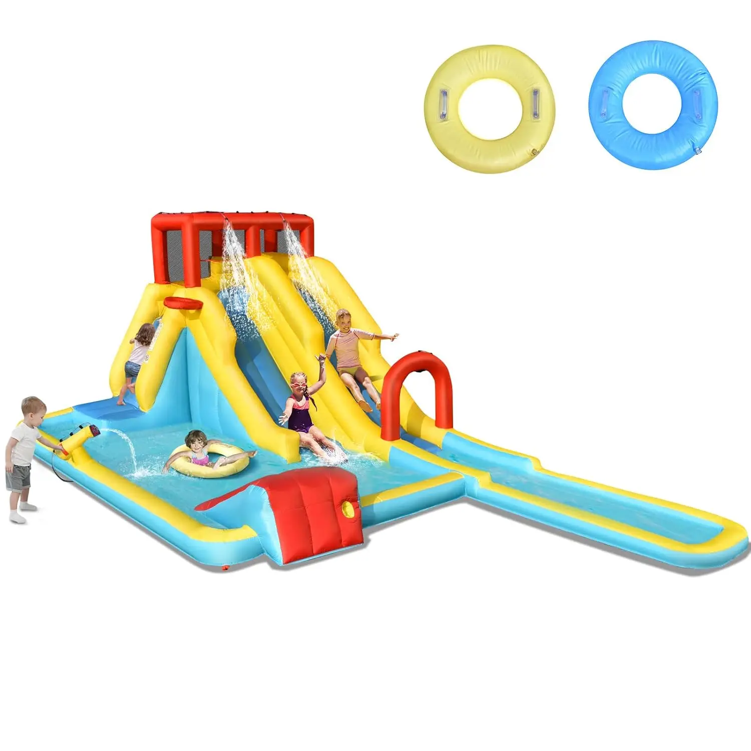 Giant Inflatable Water Slide Double Climbing Wall Splash Pool Outdoor Backyard Kids Adults Without Blower, Custom
Giant Inflatable Water Slide Double Climbing Wall Splash Pool Outdoor Backyard Kids Adults Without Blower, Custom
