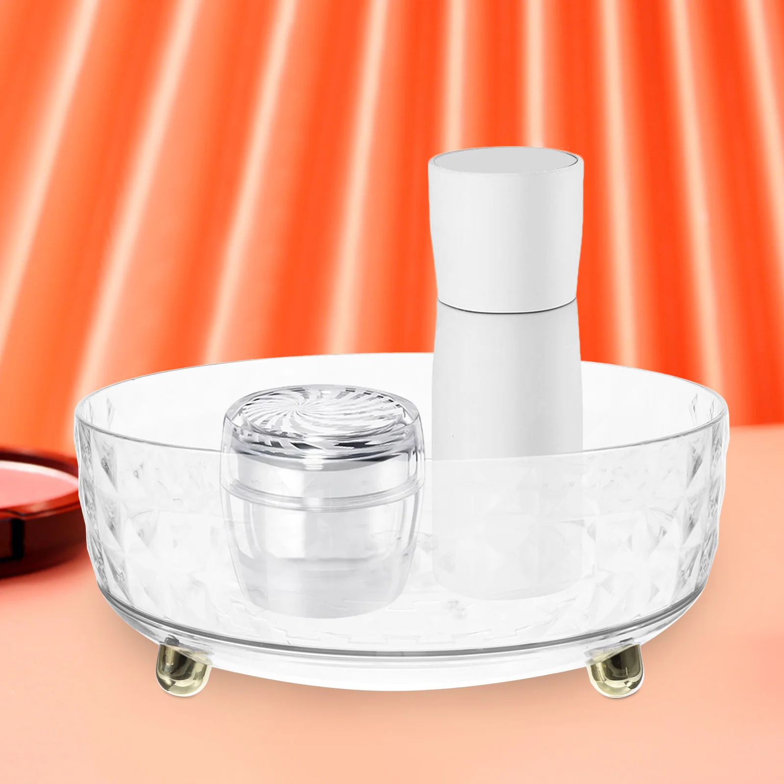 Rotating Storage Tray Transparent Mini Vanity Organizer for Cosmetics Kitchen Spice Rack Perfume Skincare Lipstick Face
Rotating Storage Tray Transparent Mini Vanity Organizer for Cosmetics Kitchen Spice Rack Perfume Skincare Lipstick Face