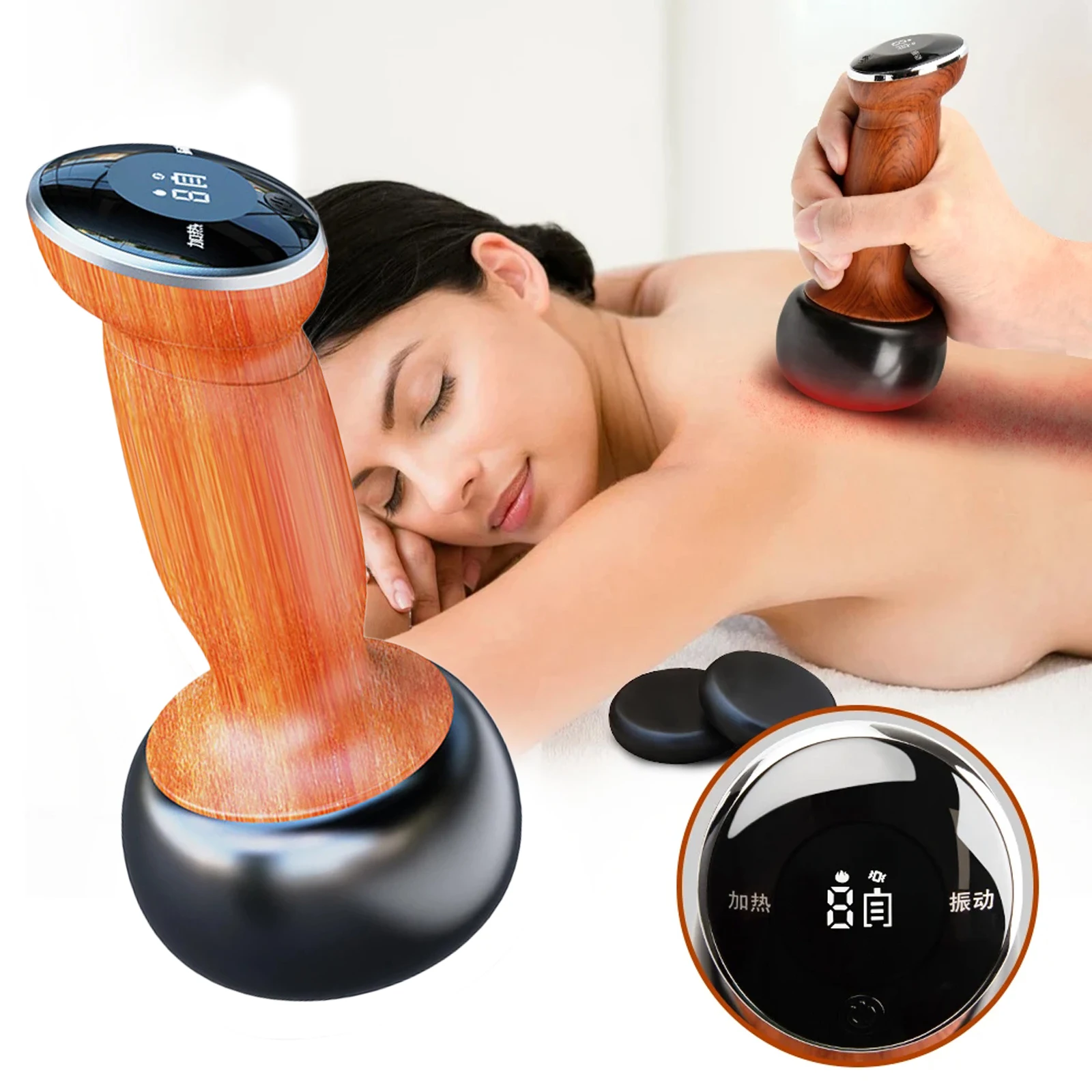 Electric Hot Stone Massager Warm Moxibustion Guasha Tool SPA Therapy Wireless Skin Scraping Neck Back Massage Relaxation Device
Electric Hot Stone Massager Warm Moxibustion Guasha Tool SPA Therapy Wireless Skin Scraping Neck Back Massage Relaxation Device