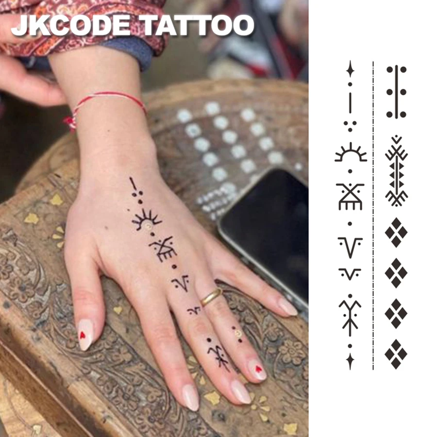 Waterproof Mehndi Design Semi-permanent Tattoos, Hands, Temporary Tattoos, Stars, Sun,Moon, Lasts 1-2 Weeks
Waterproof Mehndi Design Semi-permanent Tattoos, Hands, Temporary Tattoos, Stars, Sun,Moon, Lasts 1-2 Weeks