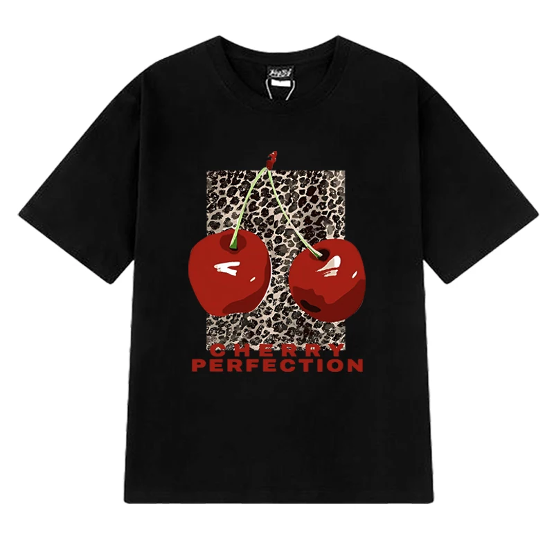 2025 Hot Sale Cherry perfection Leopard Print T shirt Men Women Fashion Y2k short sleeve T-shirts Unisex 100% Cotton Casual Tops
2025 Hot Sale Cherry perfection Leopard Print T shirt Men Women Fashion Y2k short sleeve T-shirts Unisex 100% Cotton Casual Tops