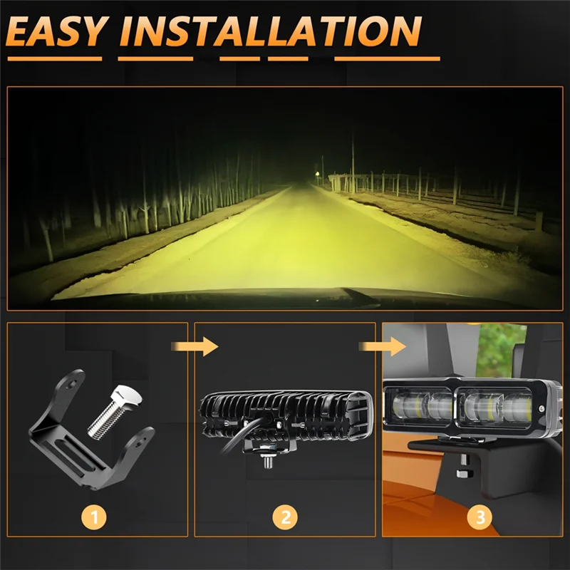 New Arrival 2PCS 6 Inch LED Light Bar, 80W Fog Light Off Road Lights Work Light Bar For Truck SUV ATV Boat Motorcycle Parts Yell
New Arrival 2PCS 6 Inch LED Light Bar, 80W Fog Light Off Road Lights Work Light Bar For Truck SUV ATV Boat Motorcycle Parts Yell