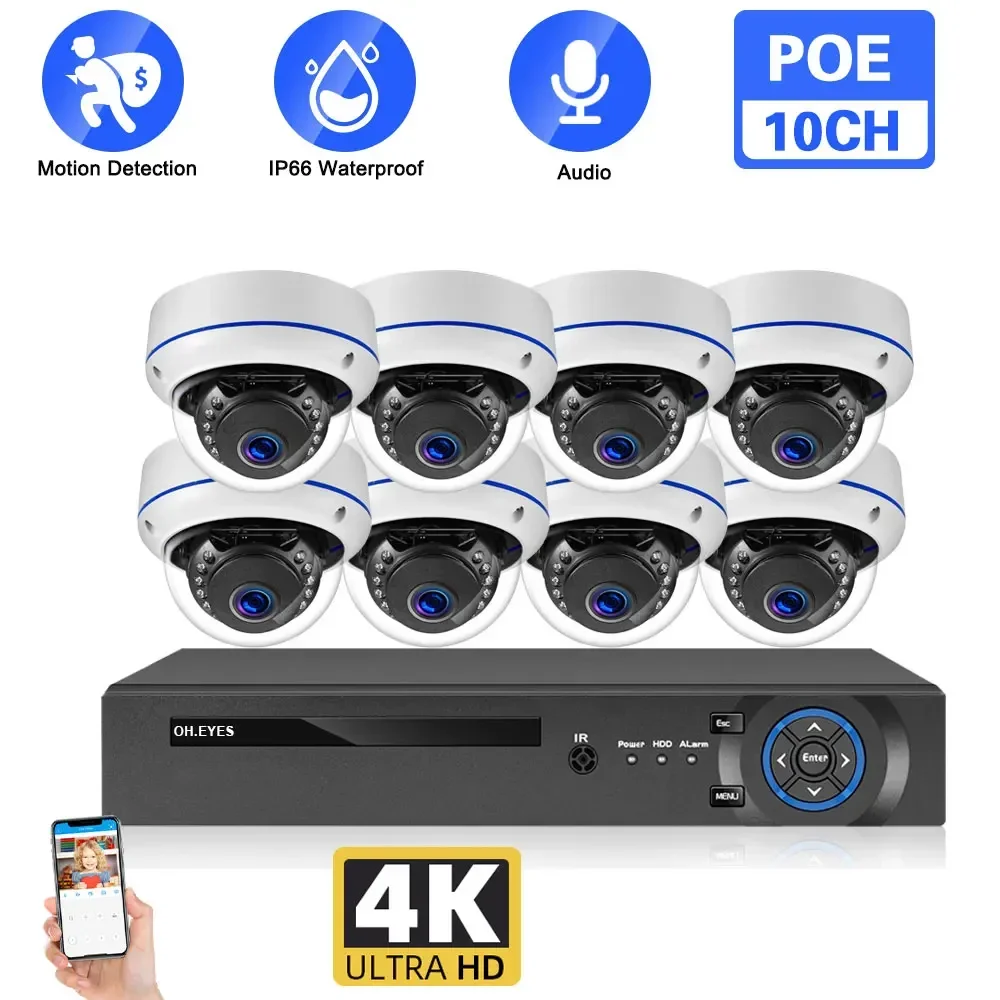 XMEYE 8MP 4K Ultra HD POE NVR Комплект наружной системы видеонаблюдения 8-канальная система видеонаблюдения POE IP купольная камера Система домашней видеокамеры Набор
XMEYE 8MP 4K Ultra HD POE NVR Комплект наружной системы видеонаблюдения 8-канальная система видеонаблюдения POE IP купольная камера Система домашней видеокамеры Набор