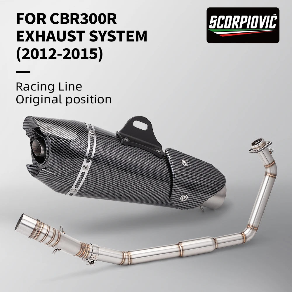 Exhaust System Front and Rear Muffler Section for CBR300R 2012-2015 Motorcycle Accessories
Exhaust System Front and Rear Muffler Section for CBR300R 2012-2015 Motorcycle Accessories