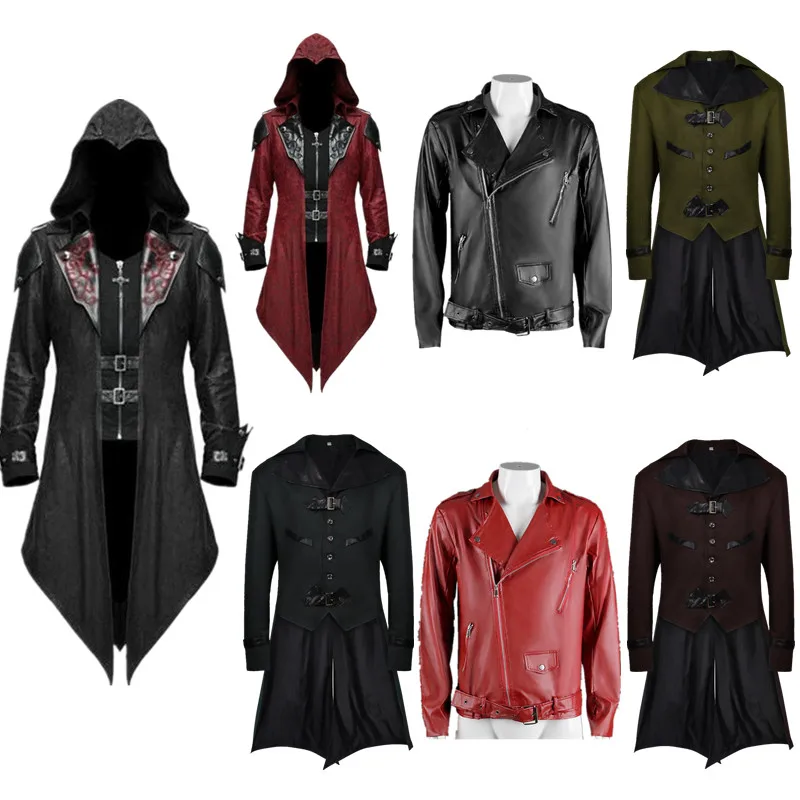 New Retro Motorcycle Jacket Halloween Gothic Dark Knight Men's Costume Stage Performance Polyester Fiber 100% Autumn Winter
New Retro Motorcycle Jacket Halloween Gothic Dark Knight Men's Costume Stage Performance Polyester Fiber 100% Autumn Winter