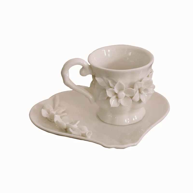 export European hand-squeezed flower ceramic coffee cup and saucer, high-end exquisite flower
export European hand-squeezed flower ceramic coffee cup and saucer, high-end exquisite flower