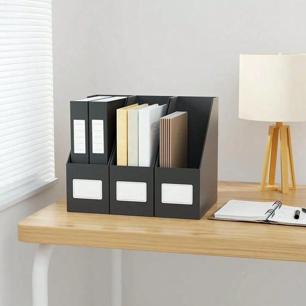 Magazine File Holders, 3 Packs Sturdy Cardboard File Rack, Office Organization Desktop Storage File Box Binder For Shelves And
Magazine File Holders, 3 Packs Sturdy Cardboard File Rack, Office Organization Desktop Storage File Box Binder For Shelves And