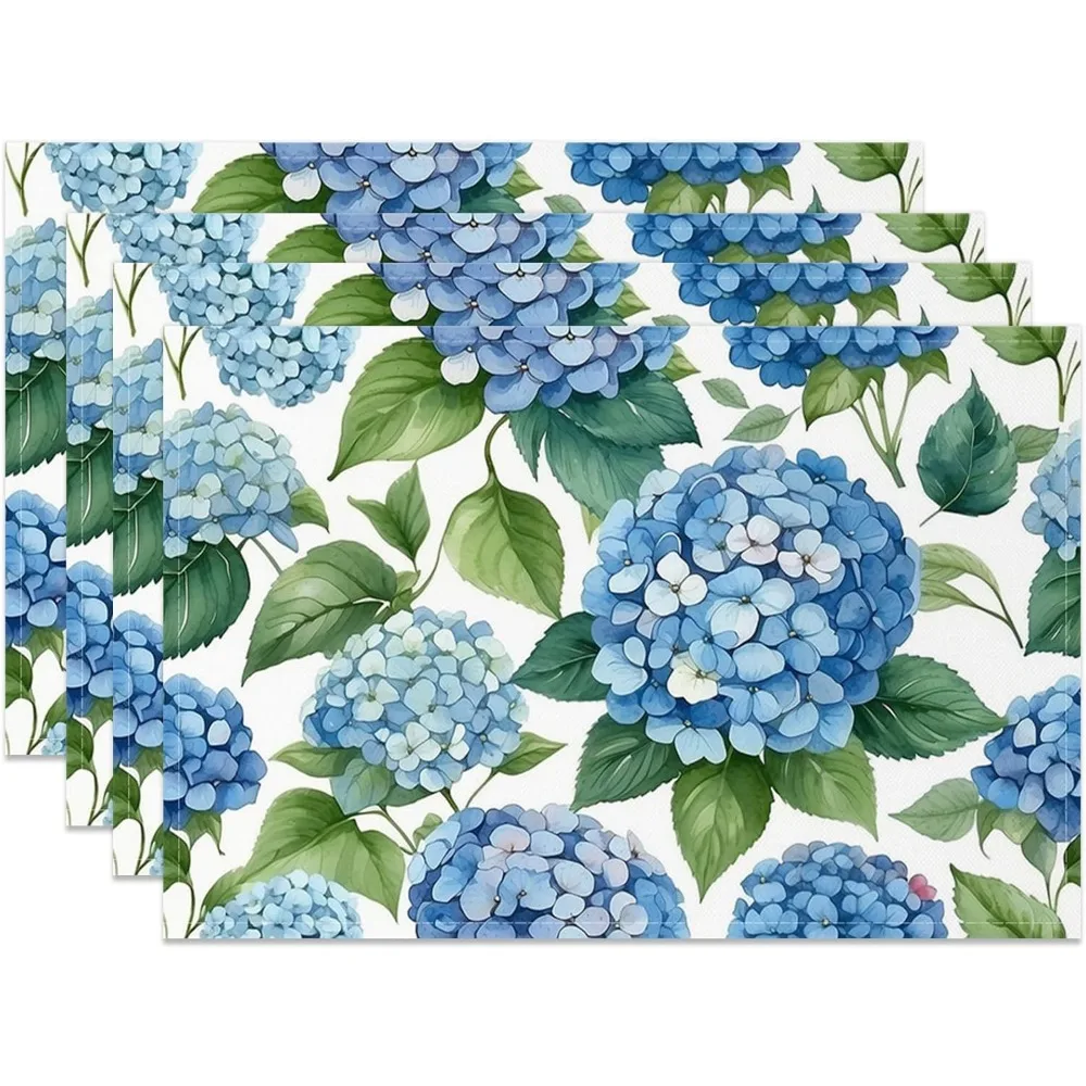 Hydrangeas Place Mats Hydrangea Design Blue Blooming Embroidered Ball Decoration Place Mat for Kitchen Dining Spring Decoration
Hydrangeas Place Mats Hydrangea Design Blue Blooming Embroidered Ball Decoration Place Mat for Kitchen Dining Spring Decoration