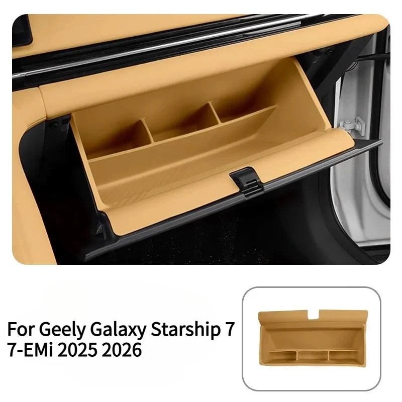 For Geely Galaxy Starship 7 7-EMi 2025 2026 Silicone Storage Box for Driver and Co-Driver Glove Compartment Car Accessories
For Geely Galaxy Starship 7 7-EMi 2025 2026 Silicone Storage Box for Driver and Co-Driver Glove Compartment Car Accessories