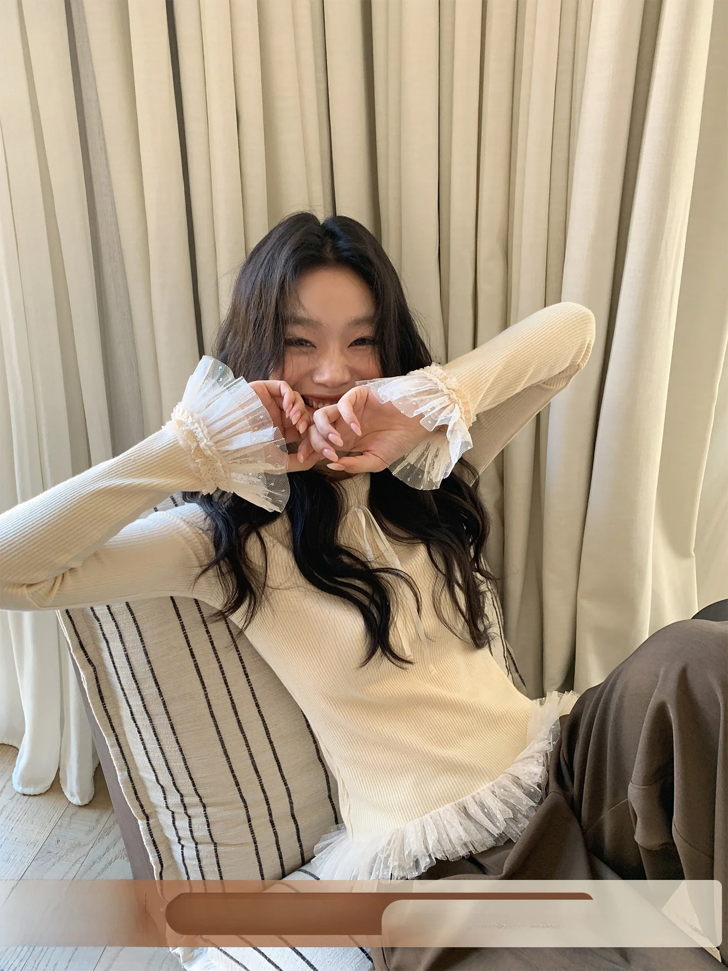 Spring New Style Long Sleeve T-Shirt Women's Slim Fit Earlet Lace Trim Mesh Casual Top Korean Version Body Shaping Shirt
Spring New Style Long Sleeve T-Shirt Women's Slim Fit Earlet Lace Trim Mesh Casual Top Korean Version Body Shaping Shirt