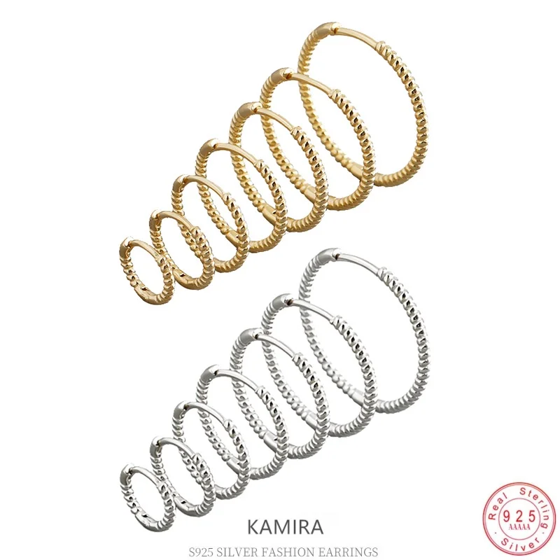 KAMIRA 925 Sterling Silver Fashion Vintage Hemp Rope Earrings for Women Party Elegant Multi-Size Hug Earrings Summer Jewelry
KAMIRA 925 Sterling Silver Fashion Vintage Hemp Rope Earrings for Women Party Elegant Multi-Size Hug Earrings Summer Jewelry
