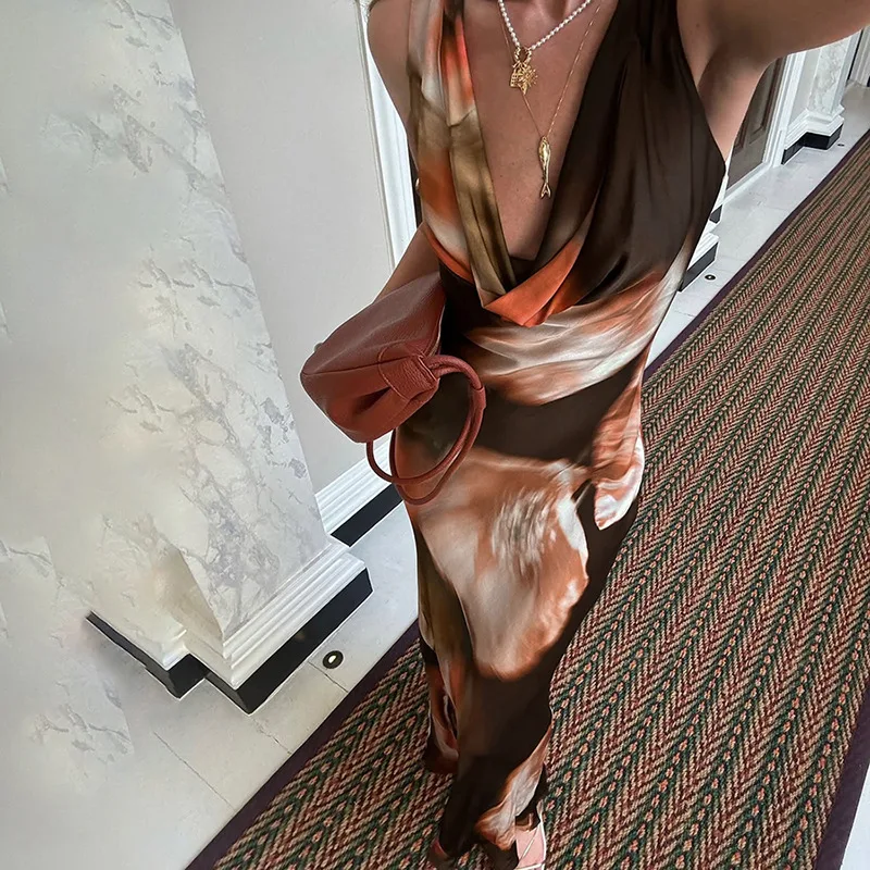 Sexy Vintage Print Sleeveless Dress for Women Summer Fashion Sundress Retro Print Maxi Dresses French Bohemia Slim Femme Vestido
Sexy Vintage Print Sleeveless Dress for Women Summer Fashion Sundress Retro Print Maxi Dresses French Bohemia Slim Femme Vestido
