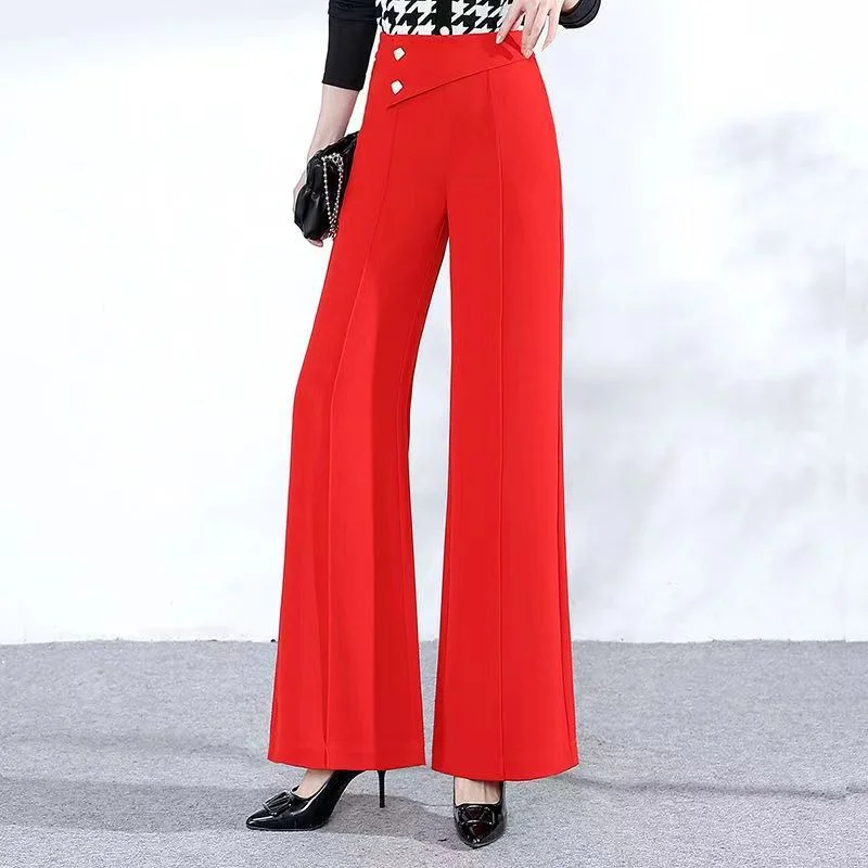 Fashion Spring Summer Casual Trousers Women Wide-leg Pants Solid Streetwear Elegant Elastic Waist Straight Pants Female 2025
Fashion Spring Summer Casual Trousers Women Wide-leg Pants Solid Streetwear Elegant Elastic Waist Straight Pants Female 2025