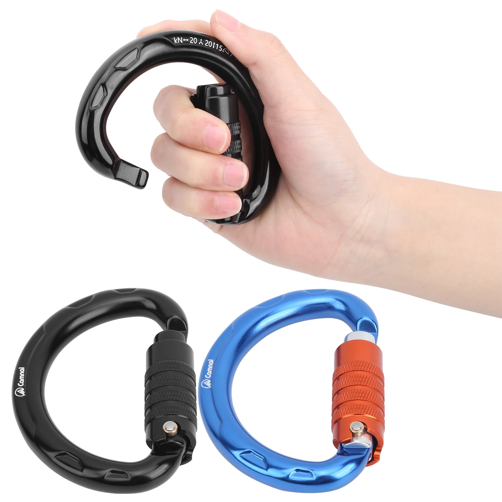 Semi- Circle Auto Locking Carabiner, Aluminum Clip Hook, Mountaineering, Climbing, Outdoor, 20KN
Semi- Circle Auto Locking Carabiner, Aluminum Clip Hook, Mountaineering, Climbing, Outdoor, 20KN
