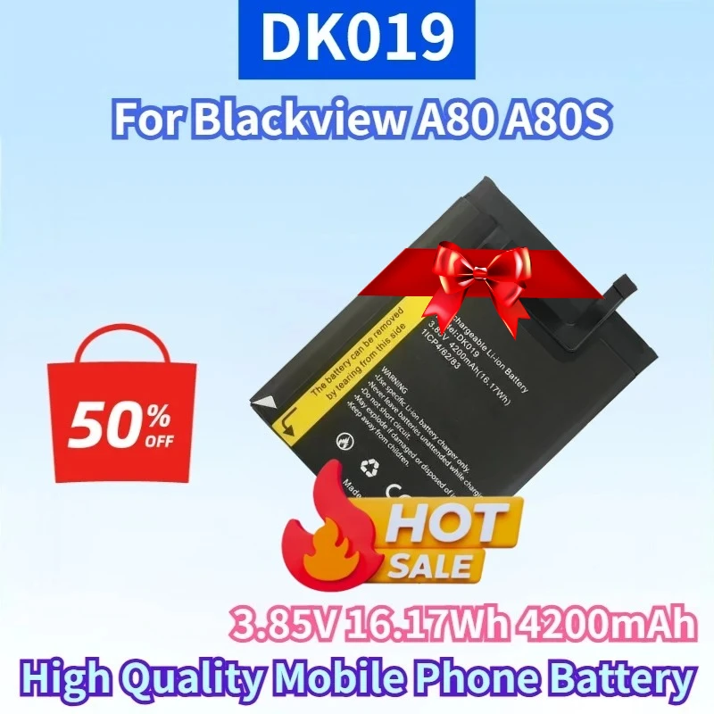 Newest DK019 3.85V 16.17Wh 4200mAh Lithium-ion Rechargeable Battery for Blackview A80 A80S High Quality Mobile Phone Battery
Newest DK019 3.85V 16.17Wh 4200mAh Lithium-ion Rechargeable Battery for Blackview A80 A80S High Quality Mobile Phone Battery