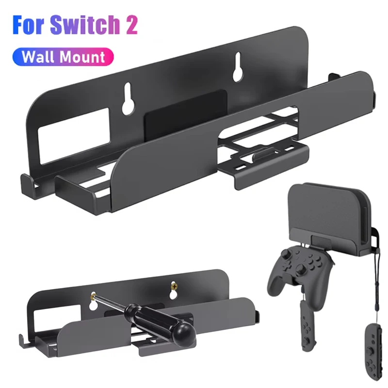 Wall Mount Host Stand Bracket for NS Switch 2 Game Console with Joystick Controller Hook Storage Rack for Switch 2 Accessories
Wall Mount Host Stand Bracket for NS Switch 2 Game Console with Joystick Controller Hook Storage Rack for Switch 2 Accessories