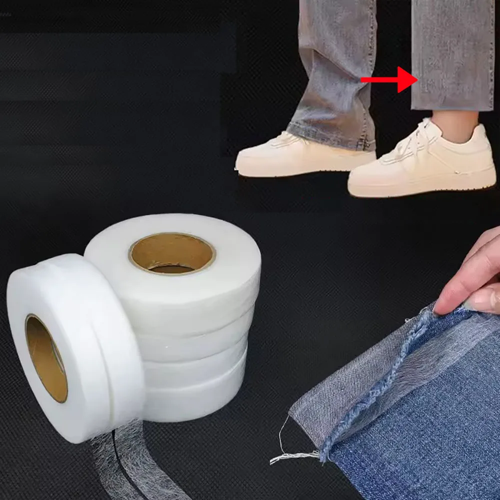  64M/Roll Non-Woven Double-Side Adhesive Fabric Cloth Apparel Iron On Hem Tape Edge Shorten Pants DIY Sewing Tool Accessories 
 64M/Roll Non-Woven Double-Side Adhesive Fabric Cloth Apparel Iron On Hem Tape Edge Shorten Pants DIY Sewing Tool Accessories