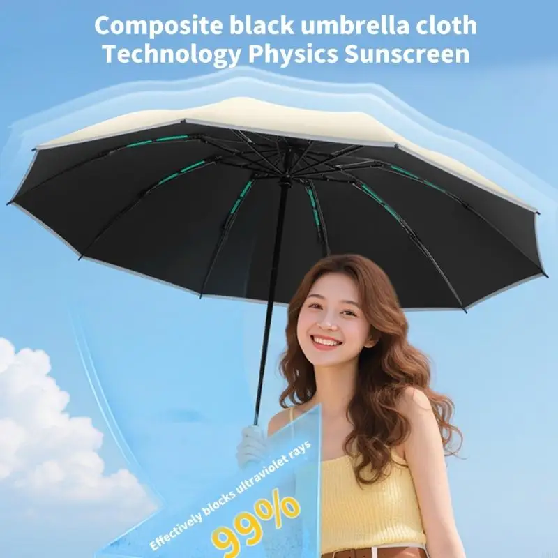 3 Fold Automatic Open and Close Umbrella With Blackouts Sun Protections And Impact Fabric For Outdoor Travel Wind and Rain KXRE
3 Fold Automatic Open and Close Umbrella With Blackouts Sun Protections And Impact Fabric For Outdoor Travel Wind and Rain KXRE