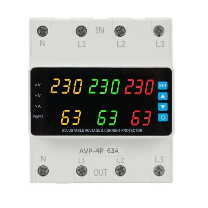 ABJI-Voltage Relay 3 Phase 220-380V 63A Changeover Switch Overvoltage/Under-Voltage Overcurrent/Phase Loss Protection
ABJI-Voltage Relay 3 Phase 220-380V 63A Changeover Switch Overvoltage/Under-Voltage Overcurrent/Phase Loss Protection
