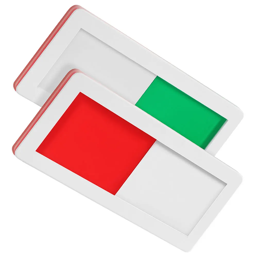 10x4cm White Slider Vacant Occupied Status Indicator Vacant Occupied Slider Door Sign for Restroom Meeting Room PMMA 
10x4cm White Slider Vacant Occupied Status Indicator Vacant Occupied Slider Door Sign for Restroom Meeting Room PMMA