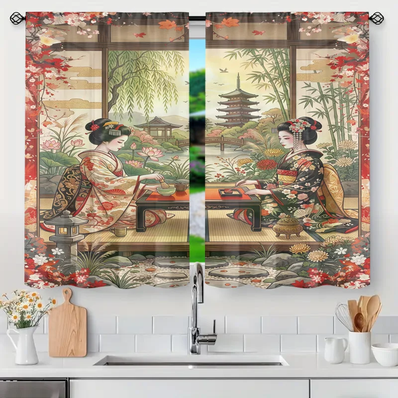 Elegant Chinese Landscape Curtains Rod Pocket Semi-Sheer Window Panels Blossom Pagoda Asian Style Decoration for Living Room Bed
Elegant Chinese Landscape Curtains Rod Pocket Semi-Sheer Window Panels Blossom Pagoda Asian Style Decoration for Living Room Bed