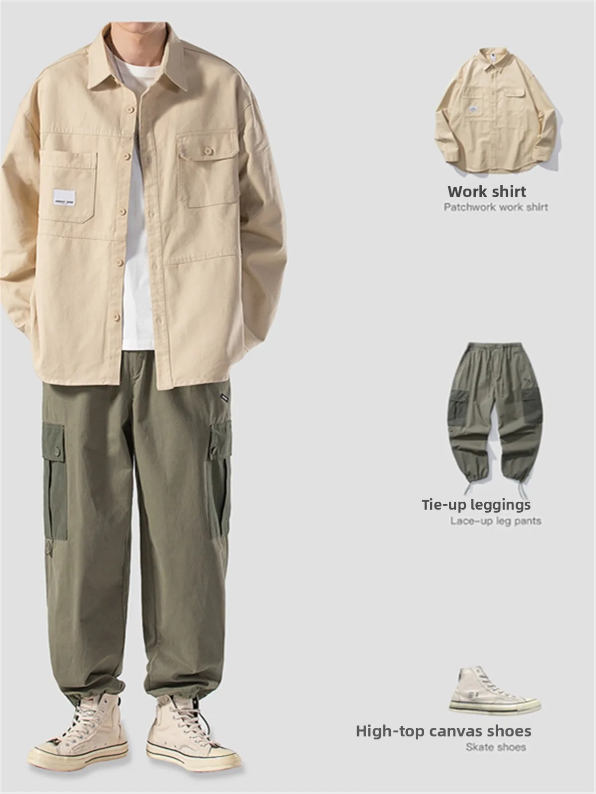 Men's Workwear irt Casual Loose Fit Spring New Sle Japanese Retro Brand Label Size irt Jaet Set Long Sve Teenager
Men's Workwear irt Casual Loose Fit Spring New Sle Japanese Retro Brand Label Size irt Jaet Set Long Sve Teenager