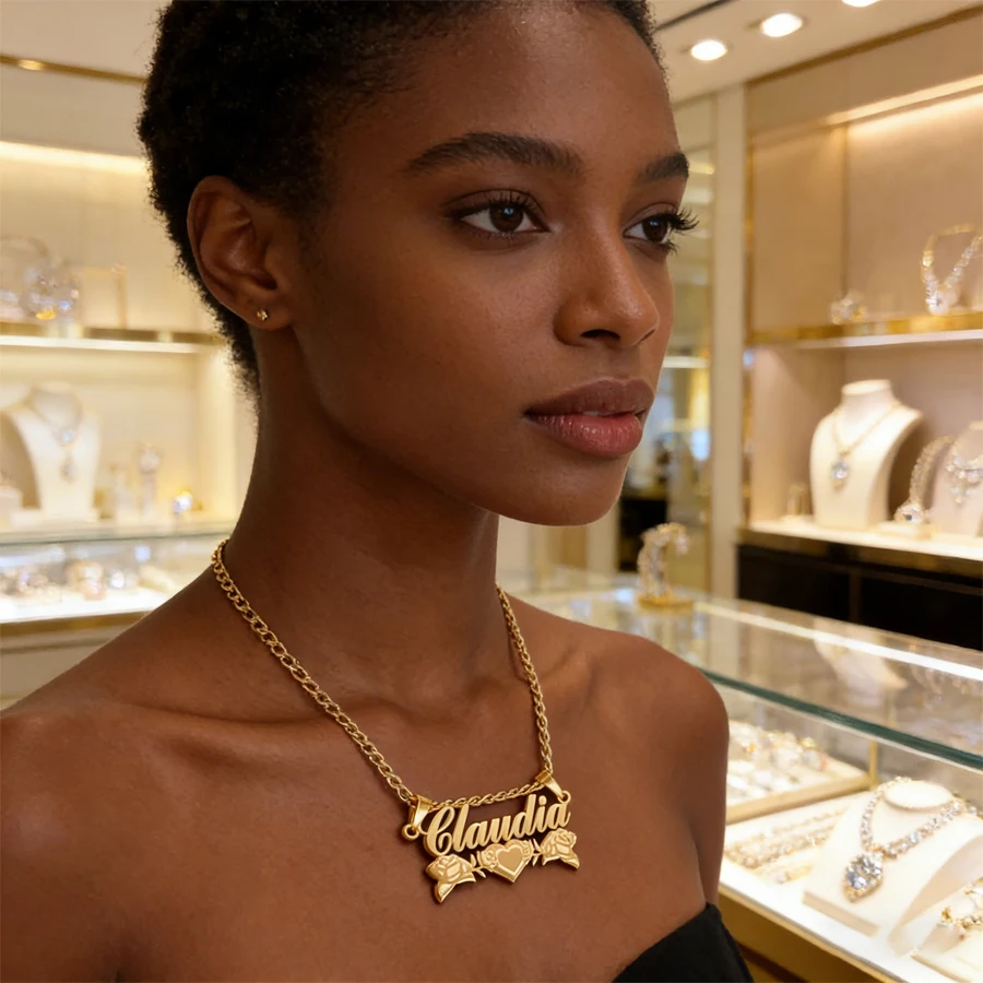 Acheerup Personalized Custom Frosted Name Necklace for Women Stainless Steel Engraved Flower Thick Chain Pendant Jewelry Gifts
Acheerup Personalized Custom Frosted Name Necklace for Women Stainless Steel Engraved Flower Thick Chain Pendant Jewelry Gifts