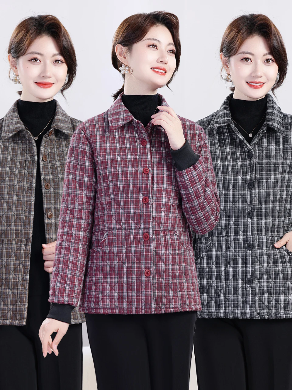 Spring New Arrival Thin Cotton Jaet Loose Casual Outerwear for Middle-Aged And ly Women Large Size Collar Plaid S...
Spring New Arrival Thin Cotton Jaet Loose Casual Outerwear for Middle-Aged And ly Women Large Size Collar Plaid S...