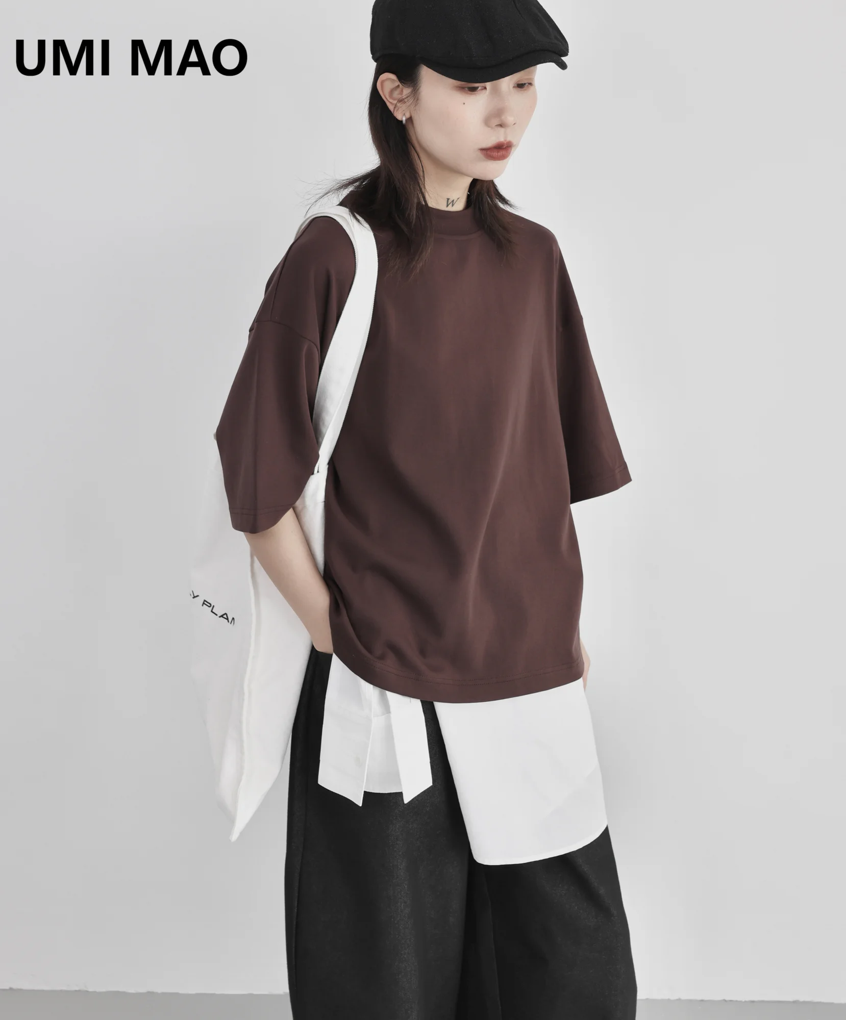 UMI MAO Loose Top Femme 2025 Spring And Summer New Round Neck Short Sleeved T-shirt For Women
UMI MAO Loose Top Femme 2025 Spring And Summer New Round Neck Short Sleeved T-shirt For Women