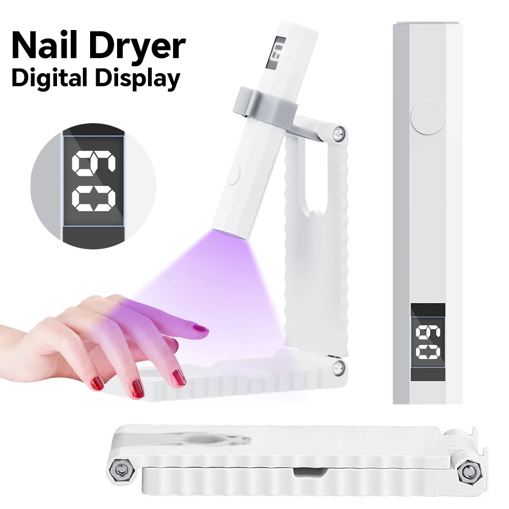 Mini Nail Dryer UV LED Nail Lamp, Foldable Bracket Base & Indicator, Fast Flash Curing Nail Dryer, Cordless Manicure Desk Light
Mini Nail Dryer UV LED Nail Lamp, Foldable Bracket Base & Indicator, Fast Flash Curing Nail Dryer, Cordless Manicure Desk Light