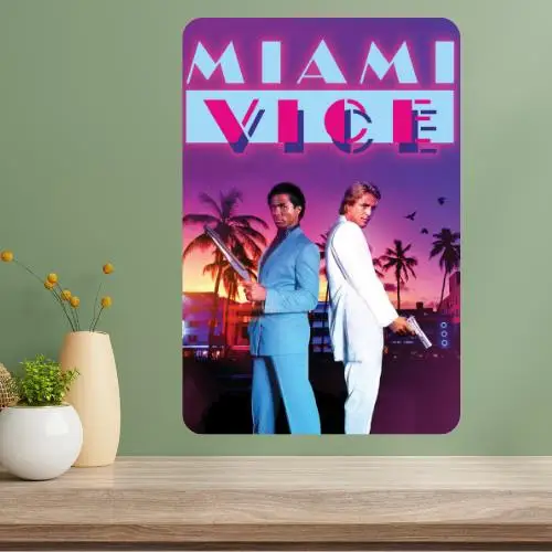 Miami Vice Metal TV Show Poster Sign
Miami Vice Metal TV Show Poster Sign