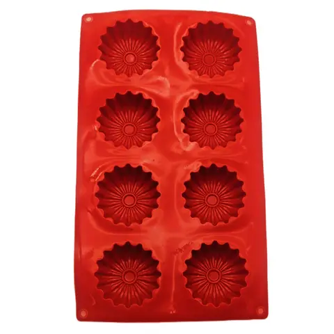 8 Holes Round Spiral Stripe Silicone Cake Mold Mousse Pastry Jelly Macaron Mould Cake Biscuit DIY Chocolate Kitchen Baking Tools