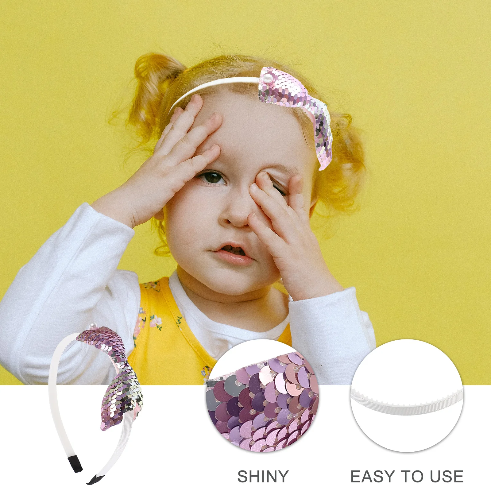 Kids Mermaid Headband with Sequins Glitter Fish Tail Hairband Reversible Comfortable Toddler Girl Party Accessory Birthday
Kids Mermaid Headband with Sequins Glitter Fish Tail Hairband Reversible Comfortable Toddler Girl Party Accessory Birthday