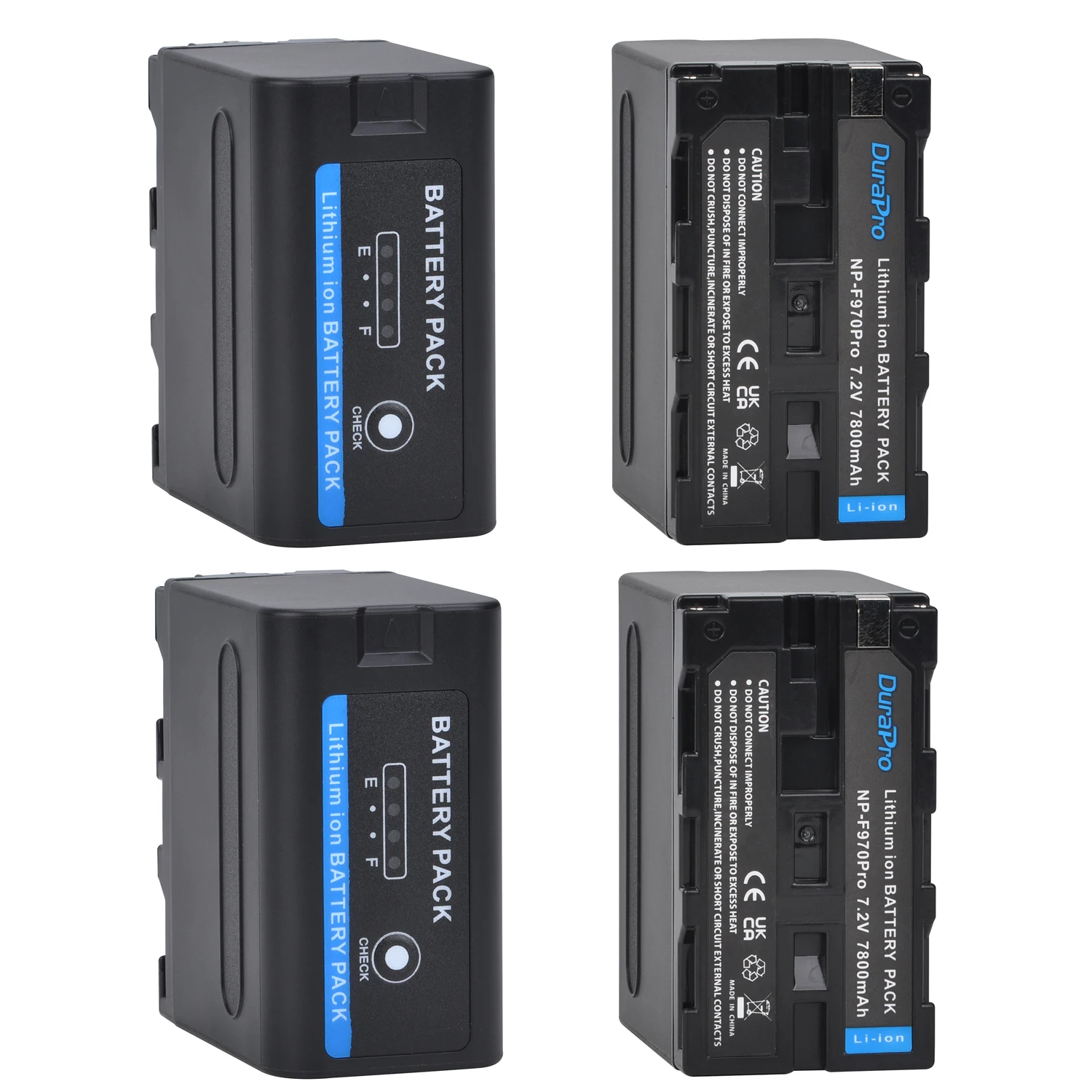 DuraPro 4pcs 7800mAh NP-F970 NP-F960 Battery with LED Power Indicator for SONY HVR-HD1000E Camera Battery for LED Video Light
DuraPro 4pcs 7800mAh NP-F970 NP-F960 Battery with LED Power Indicator for SONY HVR-HD1000E Camera Battery for LED Video Light
