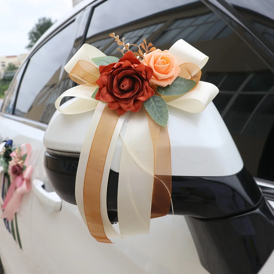 6pcs Multi-use Wedding Car Door Handle Decoration Flowers Car Rearview Mirror Flower Just Married Auto Decor Accessories
6pcs Multi-use Wedding Car Door Handle Decoration Flowers Car Rearview Mirror Flower Just Married Auto Decor Accessories