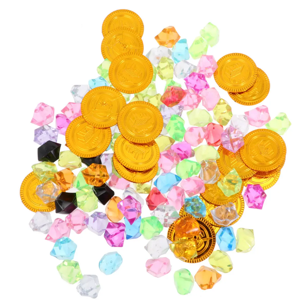 120Pcs Plastic Pirate Coins Gems Set Fine Craftsmanship Party Favor Treasure Box Accessories Kids Gift
120Pcs Plastic Pirate Coins Gems Set Fine Craftsmanship Party Favor Treasure Box Accessories Kids Gift