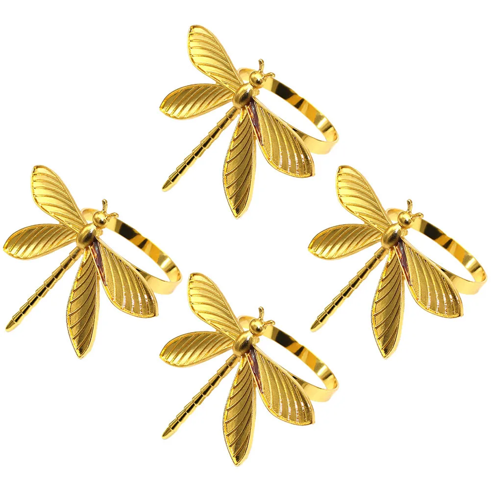 4pcs Golden Dragonfly Napkin Buckles Metal Decorative Rings For Party Christmas Dining Table Decoration Practical Holders
4pcs Golden Dragonfly Napkin Buckles Metal Decorative Rings For Party Christmas Dining Table Decoration Practical Holders