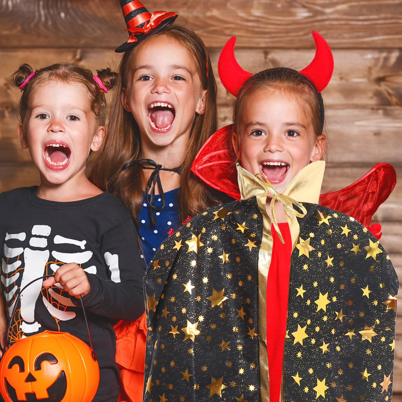 1pc Halloween Five-Star Cosplay Cloak Children Party Cape Stage Performance Costume Festival Decor Hooded Witch Wizard Costume
1pc Halloween Five-Star Cosplay Cloak Children Party Cape Stage Performance Costume Festival Decor Hooded Witch Wizard Costume