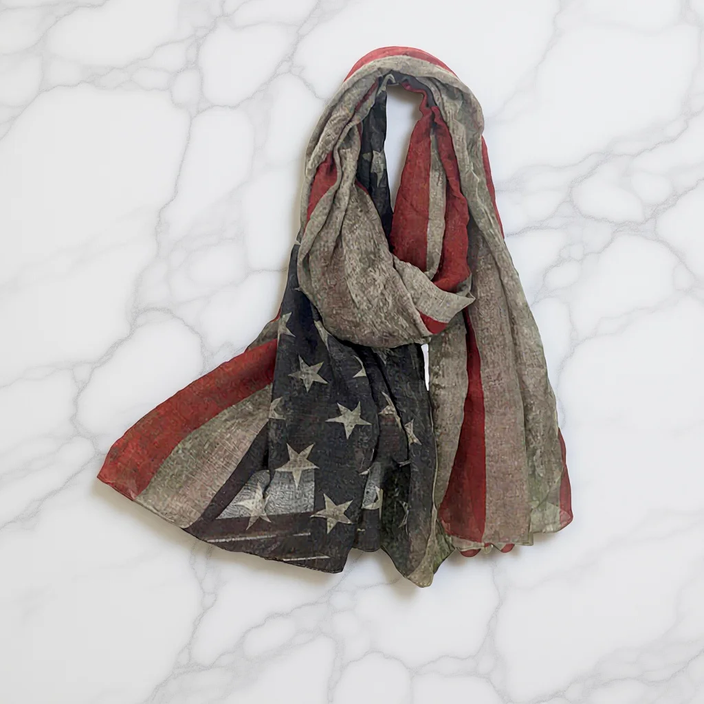 Us Flag Printed Scarf for Ladies 200x100 Grey Fashionable Lightweight Tippet Soft Warm Shawl Great Gift for Friends and Family
Us Flag Printed Scarf for Ladies 200x100 Grey Fashionable Lightweight Tippet Soft Warm Shawl Great Gift for Friends and Family