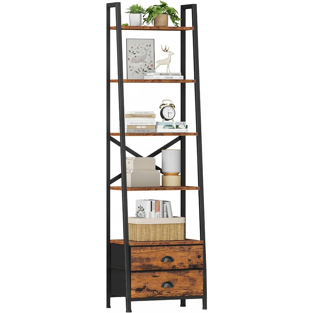 5-уровневая полка-лестница с 2 ящиками, промышленный книжный шкаф для хранения для домашнего офиса, гостиной
5-уровневая полка-лестница с 2 ящиками, промышленный книжный шкаф для хранения для домашнего офиса, гостиной