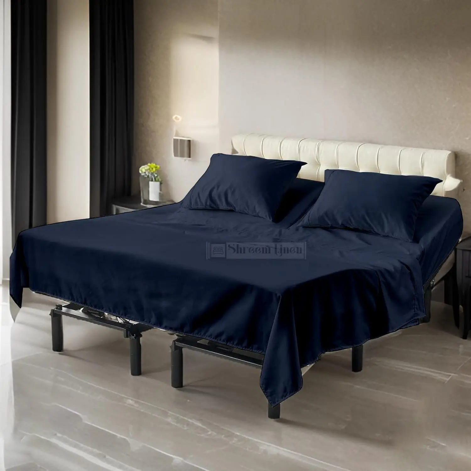 Split Head Flex King Sheets For Adjustable Beds, Flex Top King Sheets For Sleep Number Bed 100% Egyptian Cotton - 4Pcs Sheet
Split Head Flex King Sheets For Adjustable Beds, Flex Top King Sheets For Sleep Number Bed 100% Egyptian Cotton - 4Pcs Sheet