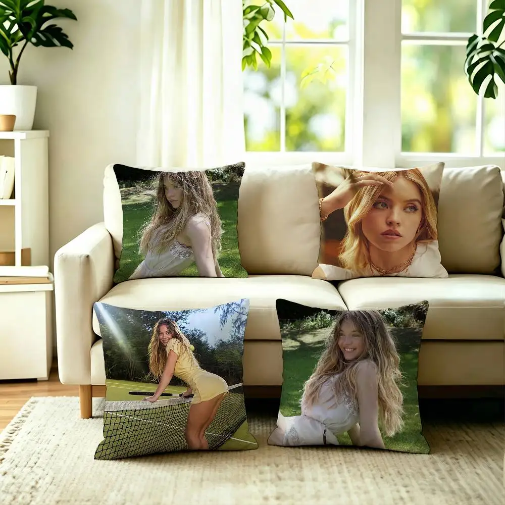 Pop Actress S-Sydney Sweeney Pillow Case Square Double-Sided Sofa Cushion Cover Bedroom Bedside Pillow
Pop Actress S-Sydney Sweeney Pillow Case Square Double-Sided Sofa Cushion Cover Bedroom Bedside Pillow