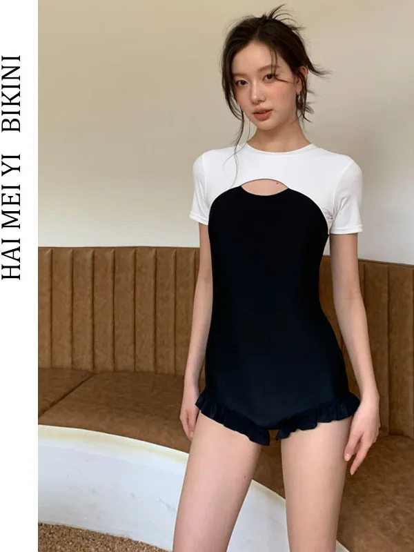 Hamiyi New One-Piece Swimsuit Women's Conservative Small Chest Cover-Up Slimming Hot Spring Vacation Swimming Suit
Hamiyi New One-Piece Swimsuit Women's Conservative Small Chest Cover-Up Slimming Hot Spring Vacation Swimming Suit