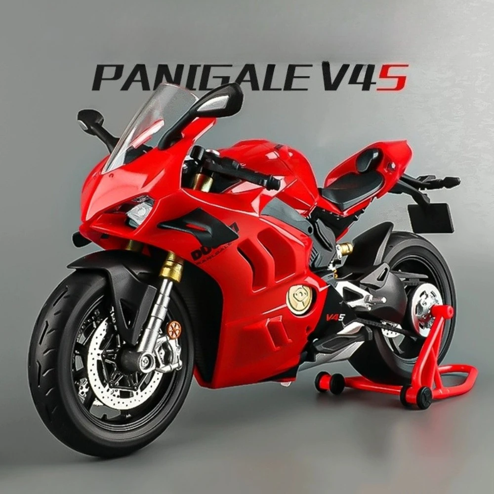 1:9 V4S RR1000 Alloy Motorcycle Model Toys Diecast Car with Lighting Front Wheel Steering Shock Absorption Vehices Children Gift
1:9 V4S RR1000 Alloy Motorcycle Model Toys Diecast Car with Lighting Front Wheel Steering Shock Absorption Vehices Children Gift