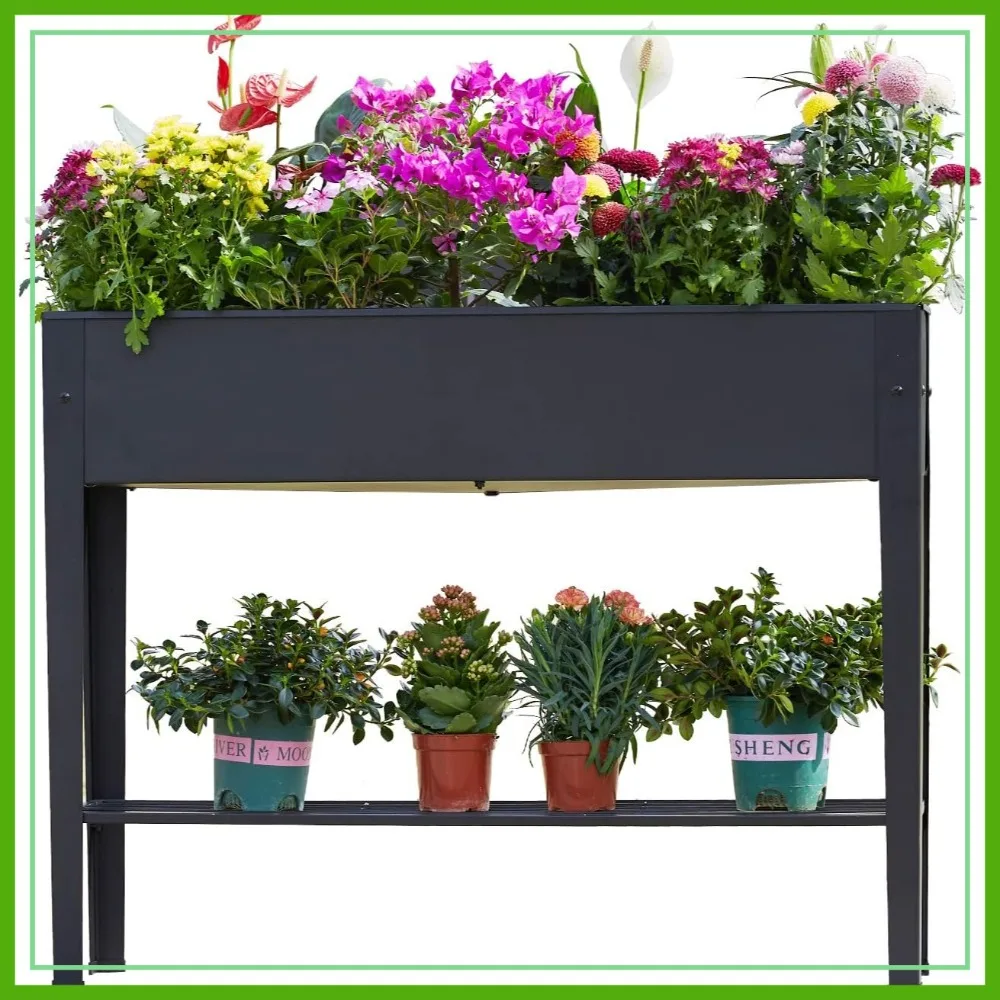 Raised Garden Bed, Elevated Planter with Legs, Standing Metal Plant Box, Drainage Holes
Raised Garden Bed, Elevated Planter with Legs, Standing Metal Plant Box, Drainage Holes